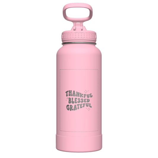 Actives Water Bottle With Straw Lid - customized
