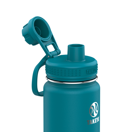 Mystic Blue Actives Water Bottle With Spout Lid