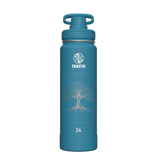 Mystic Blue Actives Water Bottle With Spout Lid - customized