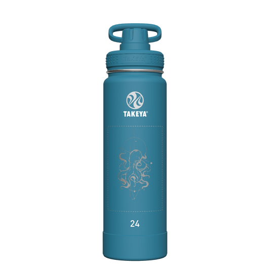 Mystic Blue Actives Water Bottle With Spout Lid - customized