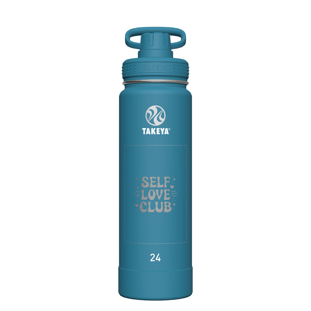 Mystic Blue Actives Water Bottle With Spout Lid - customized
