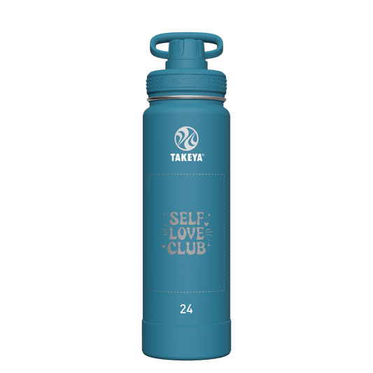 Mystic Blue Actives Water Bottle With Spout Lid - customized