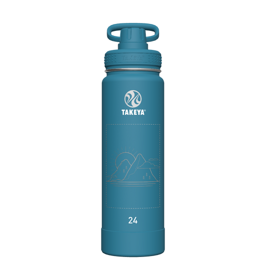 Mystic Blue Actives Water Bottle With Spout Lid - customized