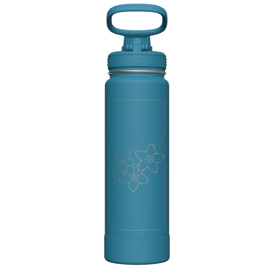 Mystic Blue Actives Water Bottle With Spout Lid - customized