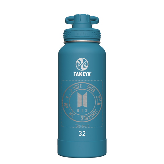Mystic Blue Actives Water Bottle With Spout Lid - customized