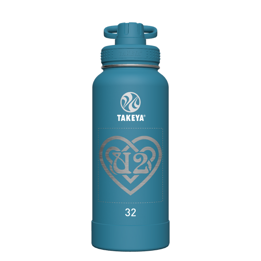 Mystic Blue Actives Water Bottle With Spout Lid - customized