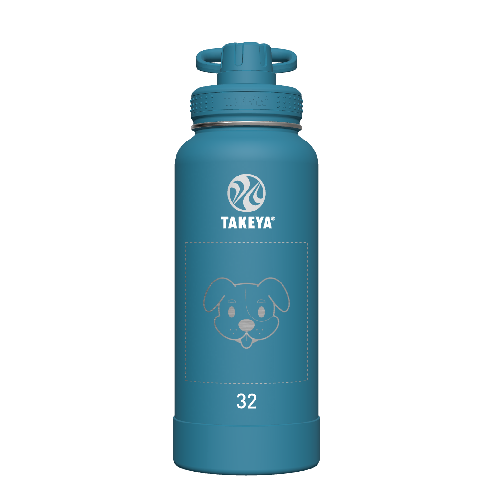 Mystic Blue Actives Water Bottle With Spout Lid - customized