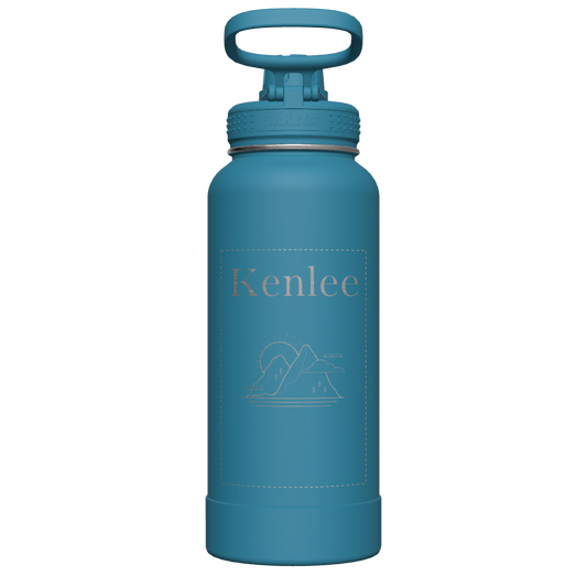 Mystic Blue Actives Water Bottle With Spout Lid - customized