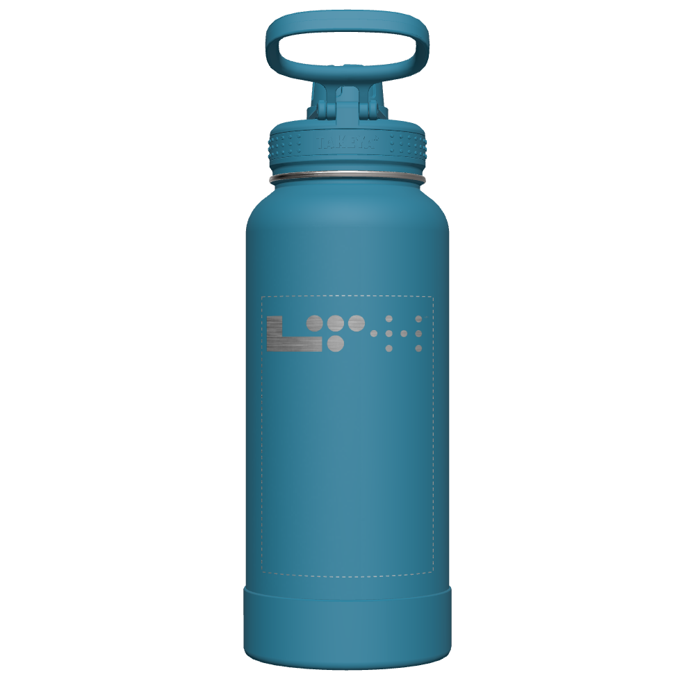 Mystic Blue Actives Water Bottle With Spout Lid - customized