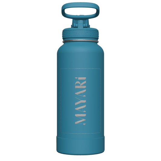 Mystic Blue Actives Water Bottle With Spout Lid - customized