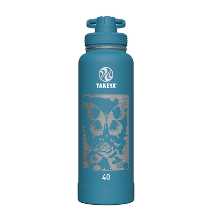 Mystic Blue Actives Water Bottle With Spout Lid - customized