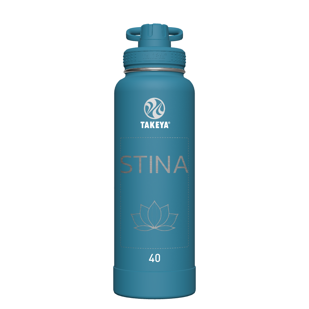 Mystic Blue Actives Water Bottle With Spout Lid - customized