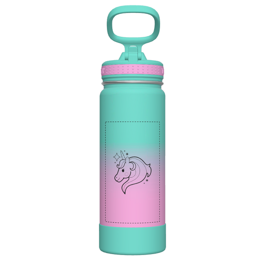 Actives Ombre Water Bottle With Straw Lid - customized