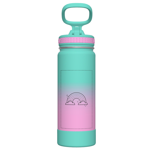 Actives Ombre Water Bottle With Straw Lid - customized