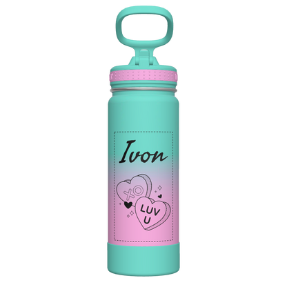 Actives Ombre Water Bottle With Straw Lid - customized