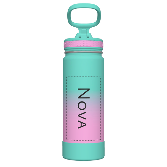 Actives Ombre Water Bottle With Straw Lid - customized
