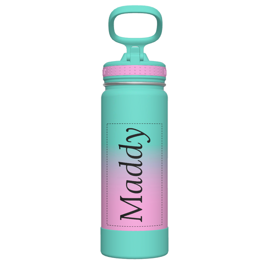 Actives Ombre Water Bottle With Straw Lid - customized