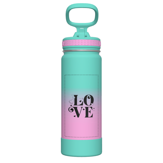 Actives Ombre Water Bottle With Straw Lid - customized