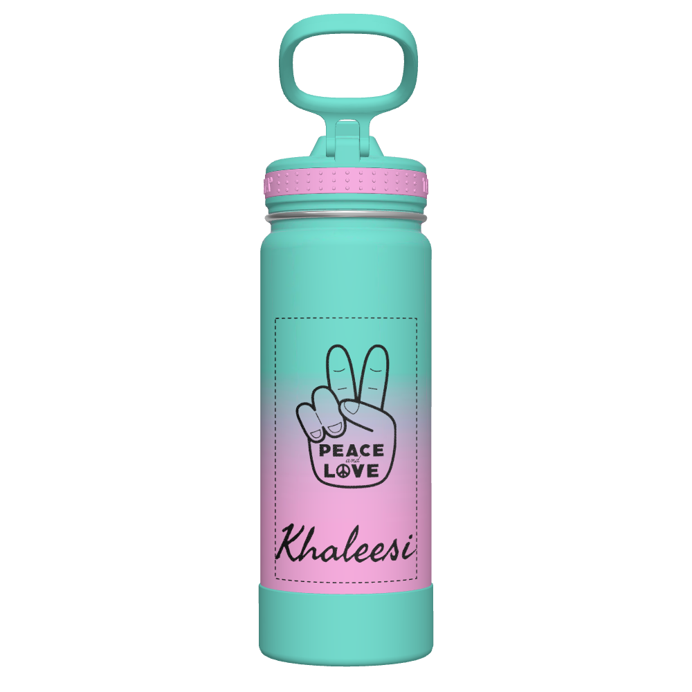 Actives Ombre Water Bottle With Straw Lid - customized