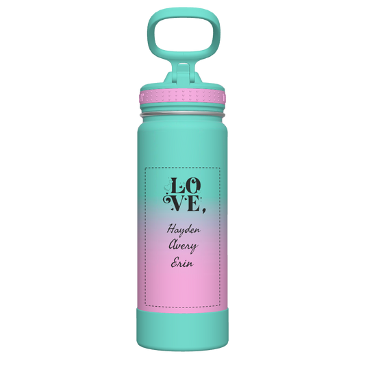 Actives Ombre Water Bottle With Straw Lid - customized