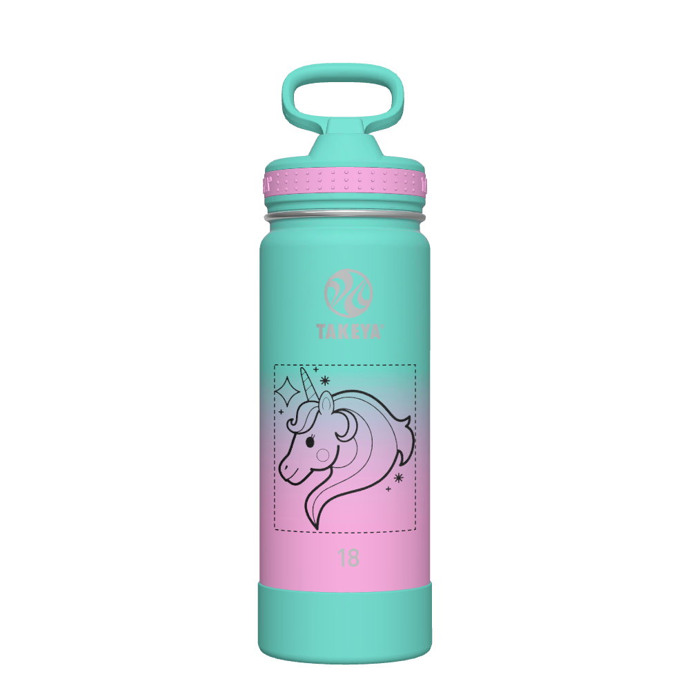 Actives Ombre Water Bottle With Straw Lid - customized