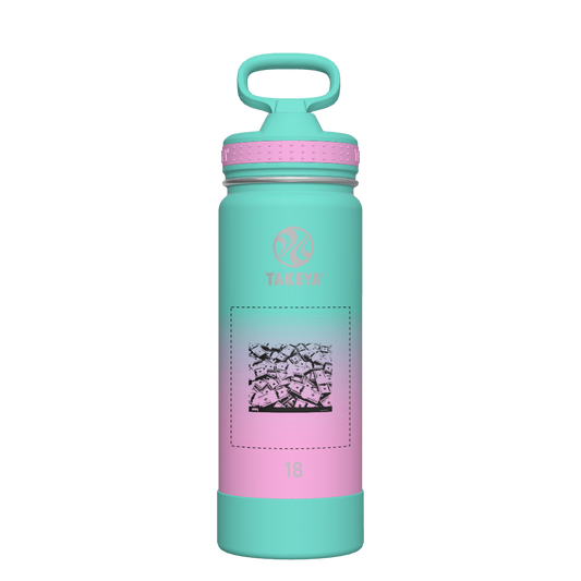 Actives Ombre Water Bottle With Straw Lid - customized
