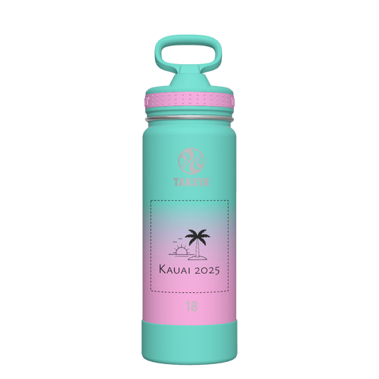 Actives Ombre Water Bottle With Straw Lid - customized