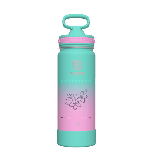 Actives Ombre Water Bottle With Straw Lid - customized