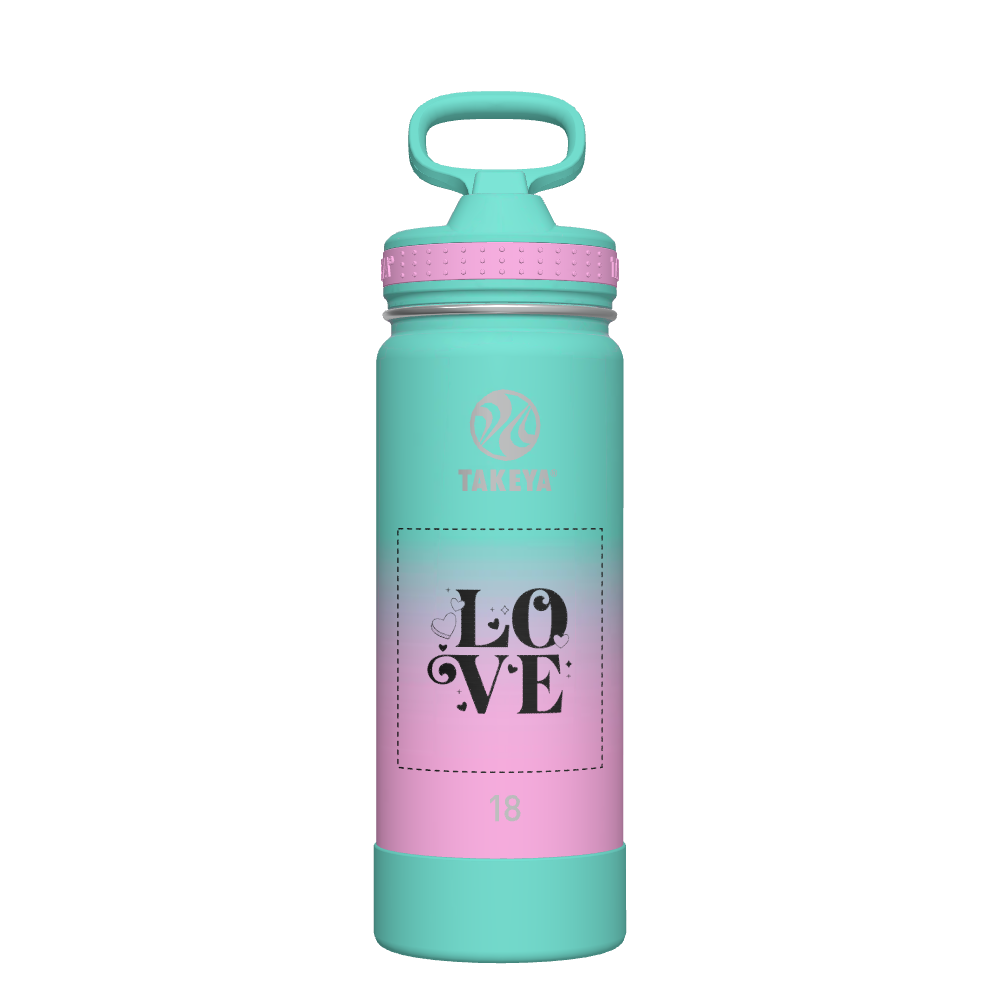 Actives Ombre Water Bottle With Straw Lid - customized