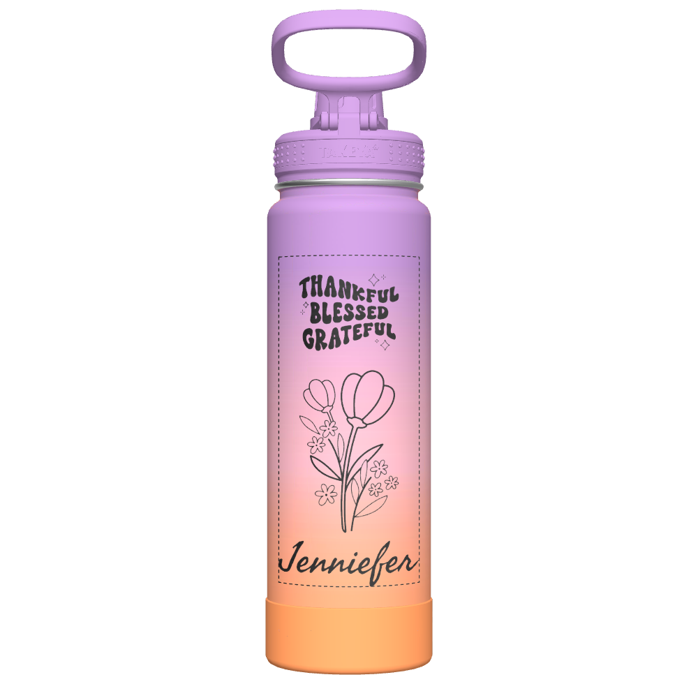 Actives Ombre Water Bottle With Spout Lid - customized