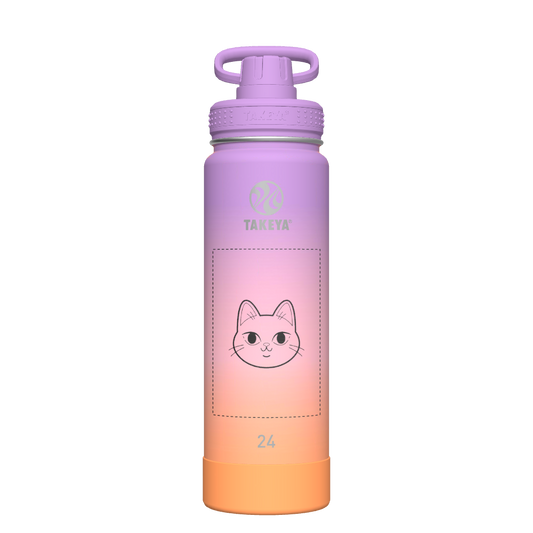 Actives Ombre Water Bottle With Spout Lid - customized