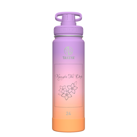 Actives Ombre Water Bottle With Spout Lid - customized