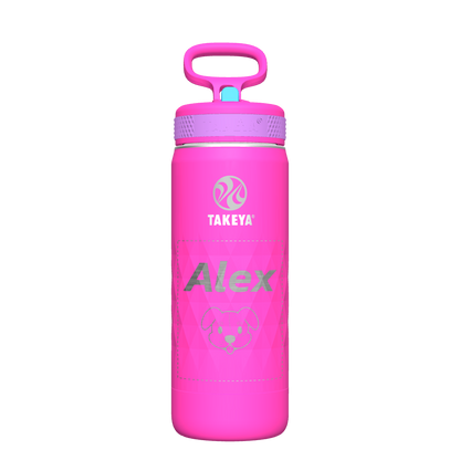 Kids Sport Water Bottle with Straw Lid - customized