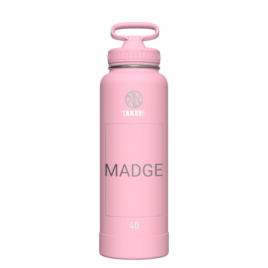 Actives Water Bottle With Straw Lid - customized