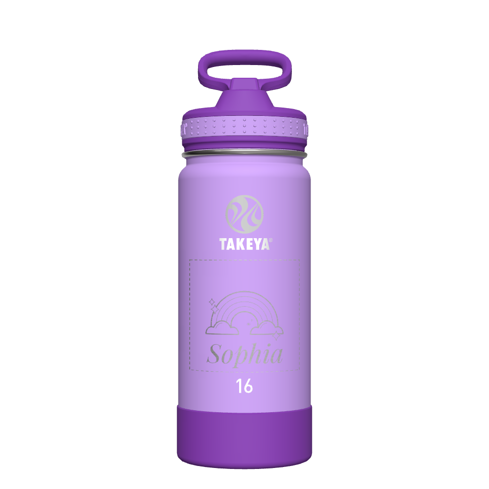 Actives Kids Water Bottle With Straw Lid - customized