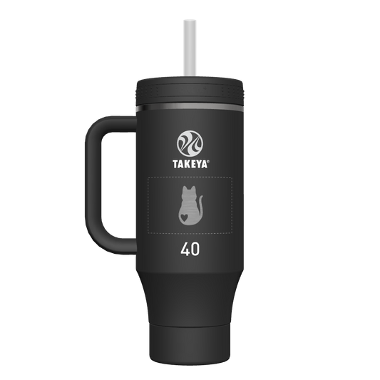 40 oz Straw Tumbler With Handle - customized