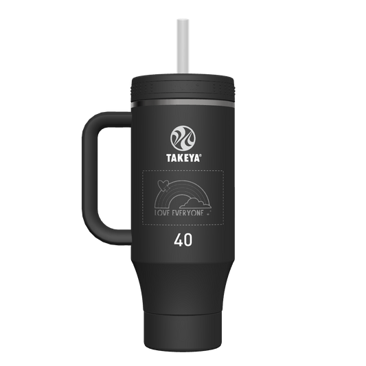 40 oz Straw Tumbler With Handle - customized