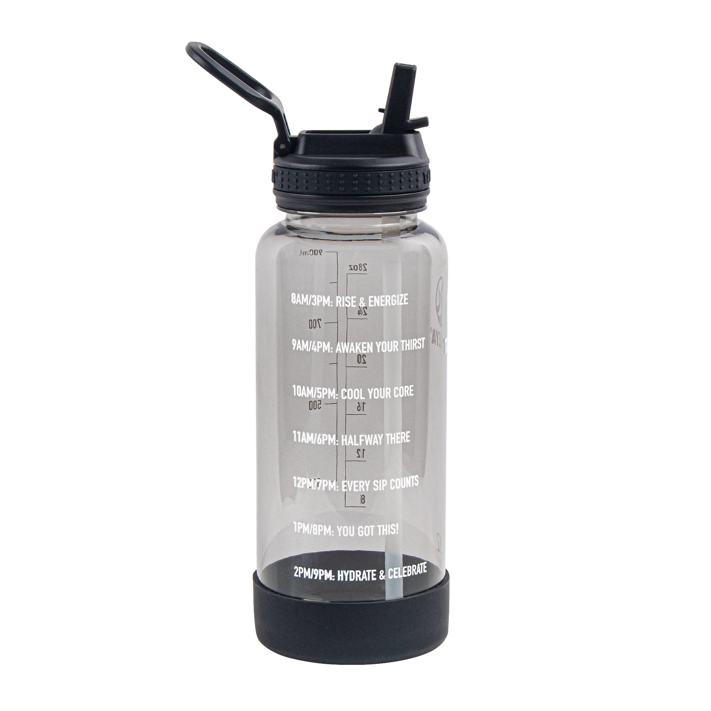 Tritan Motivational Water Bottle with Straw Lid