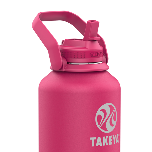 Newman Pickleball Series Water Bottle with Straw Lid and Extra Large Carry Handle