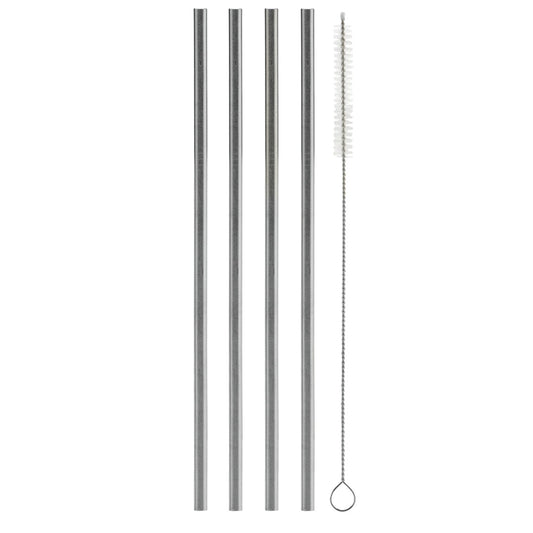 Straight Stainless Steel Straw (4 pack)
