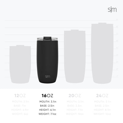 Voyager Tumbler with Clear Flip Lid & Straw