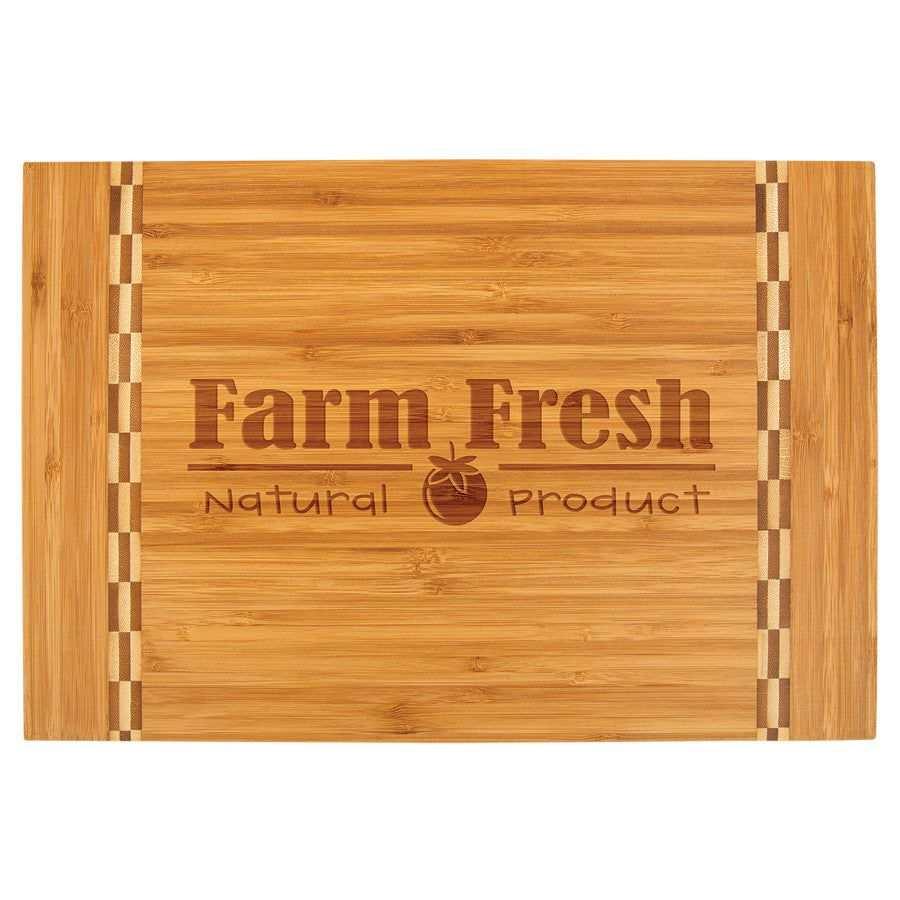 Bamboo Butcher Block Cutting Board - Elegant Culinary Essential - Perfect Etch