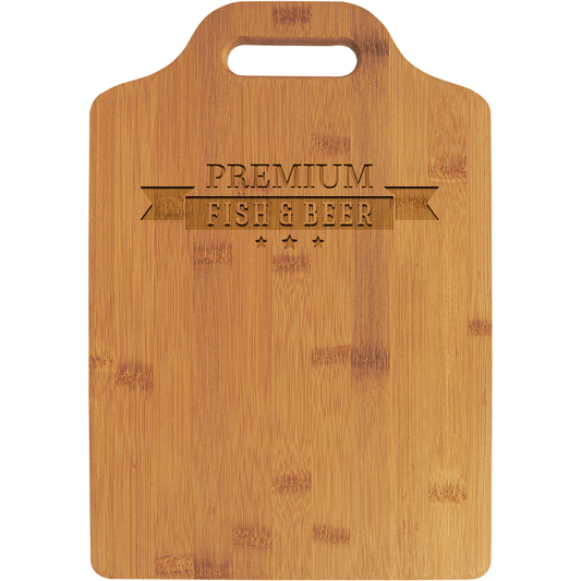 Bamboo Cutting Board with Handle 13" x 9" - Perfect Etch
