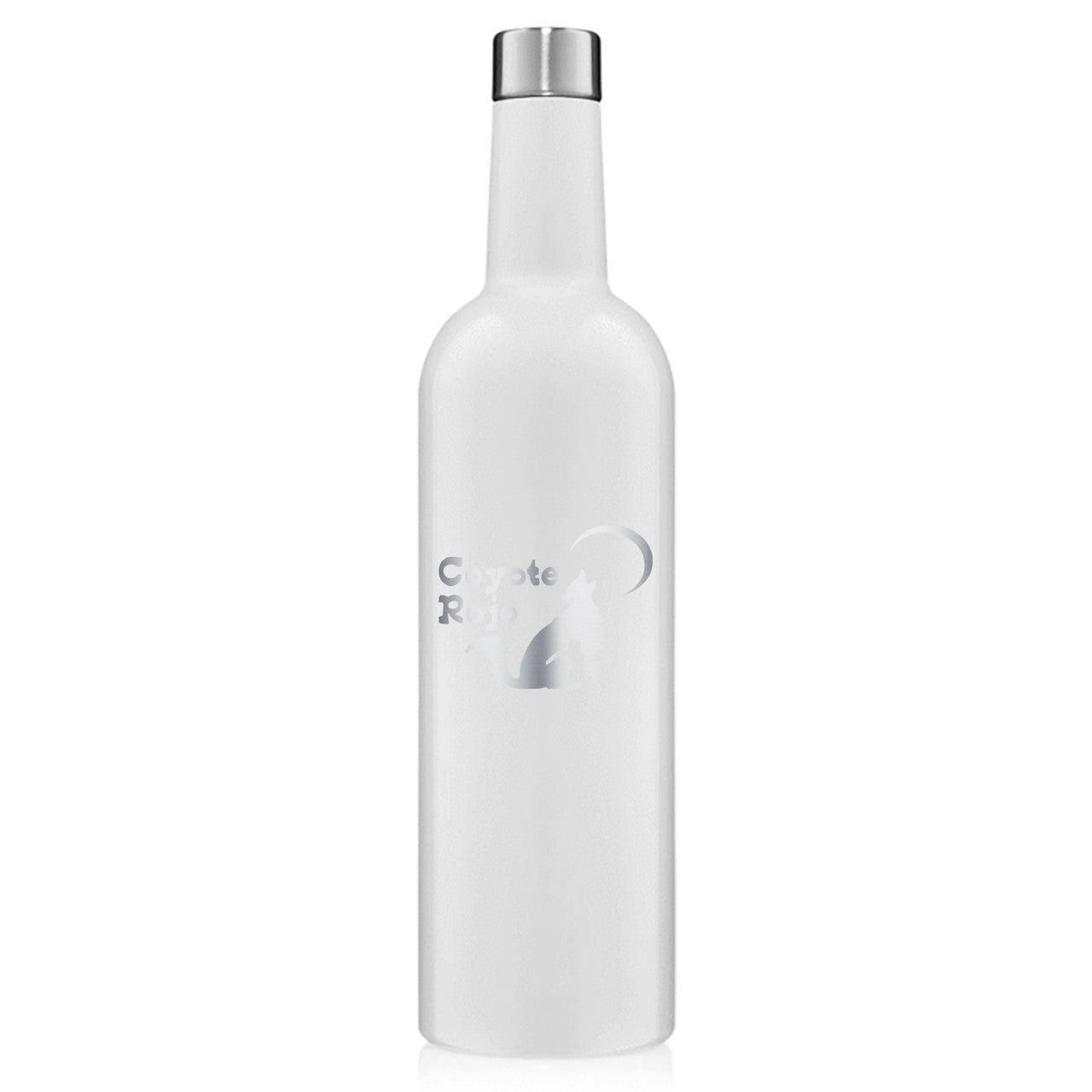 Brumate Winesulator 25oz Wine Canteen in Ice White - Ultimate Wine Companion for On-The-Go Bliss - Perfect Etch