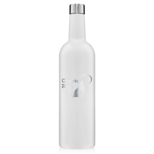 Brumate Winesulator 25oz Wine Canteen in Ice White - Ultimate Wine Companion for On-The-Go Bliss - Perfect Etch