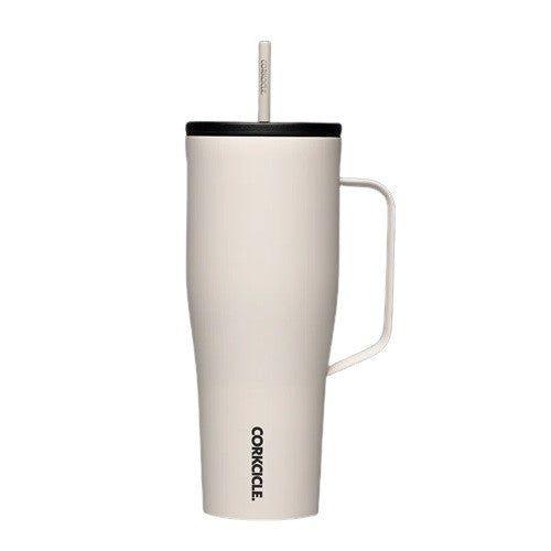 Corkcicle 30oz Cold Cup XL Insulated Tumbler with Handle - Latte - Stylish On-the-Go Sipping Partner - Perfect Etch