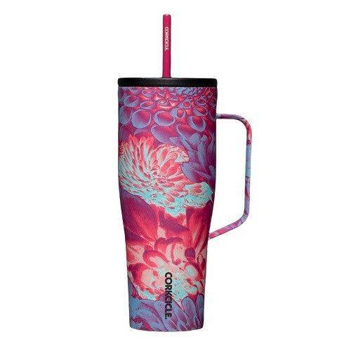Dopamine Floral Corkcicle 30oz XL Insulated Tumbler with Handle - Stylish Sip Upgrade - Perfect Etch