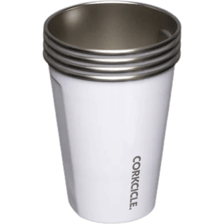 Eco-Friendly Gloss White Corkcicle Tumblers - Set of 4 - Perfect Etch