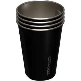 Eco Stacker Tumblers Set - Stylish Matte Black Stainless Steel Cups - Perfect Etch