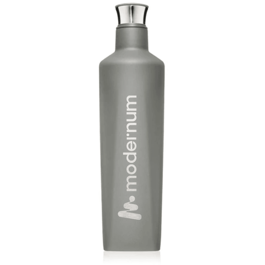 Fifth Liquor Canteen - 25 oz Matte Gray Stainless Steel Travel Companion - Perfect Etch